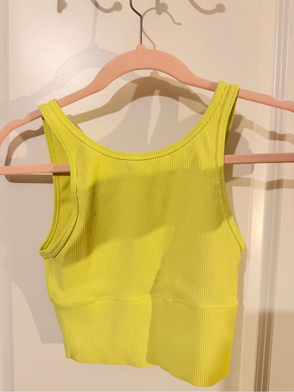 lululemon athletica Neon Yellow Ribbed Tank Top
